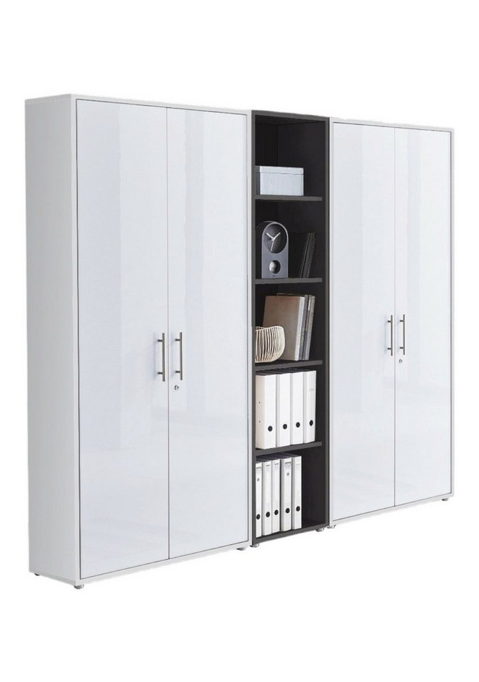moebel-dich-auf Aktenschrank OFFICE EDITION (Set 10, Büroschrank abschließbar mit Metallgriffen) Made in Germany von moebel-dich-auf