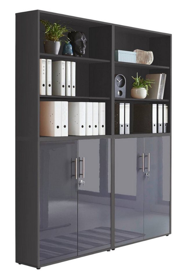 moebel-dich-auf Aktenschrank OFFICE EDITION (Set 11, abschließbar mit Metallgriffen) Made in Germany von moebel-dich-auf