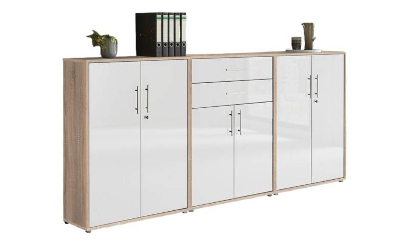moebel-dich-auf Aktenschrank OFFICE EDITION (Set 15, abschließbar, Metallgriffe) Made in Germany von moebel-dich-auf