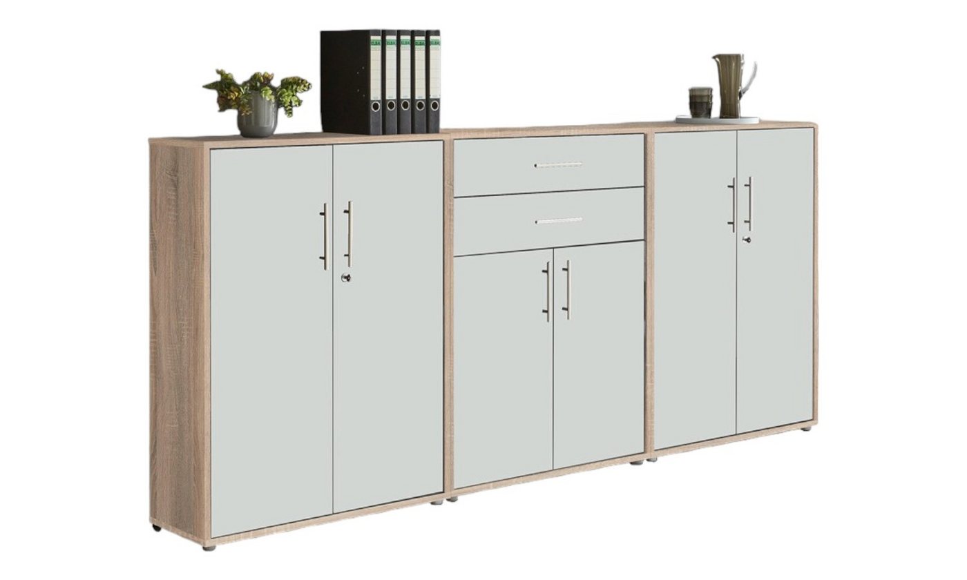 moebel-dich-auf Aktenschrank OFFICE EDITION (Set 15, abschließbar, Metallgriffe) Made in Germany von moebel-dich-auf