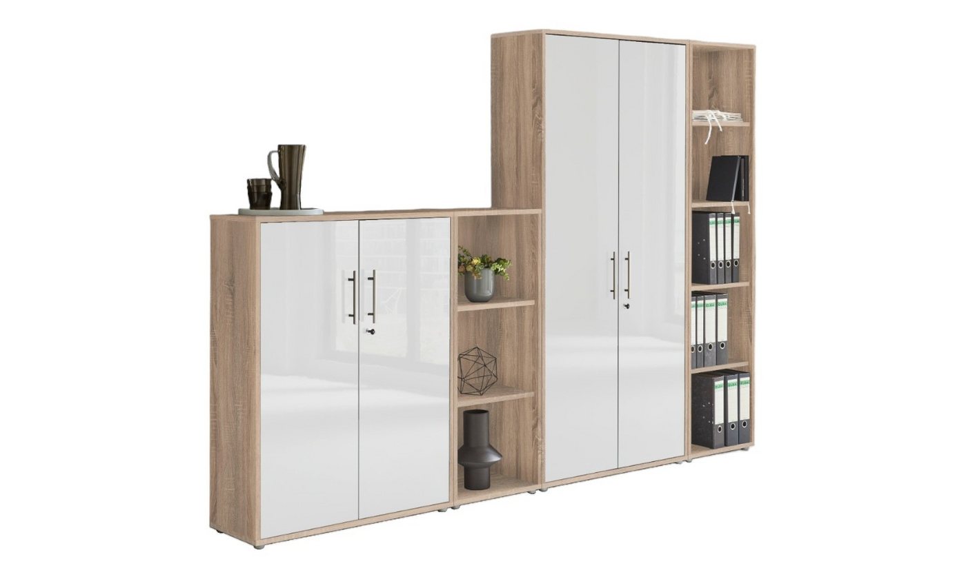 moebel-dich-auf Aktenschrank OFFICE EDITION (Set 4, abschließbar, Metallgriffen) Made in Germany von moebel-dich-auf