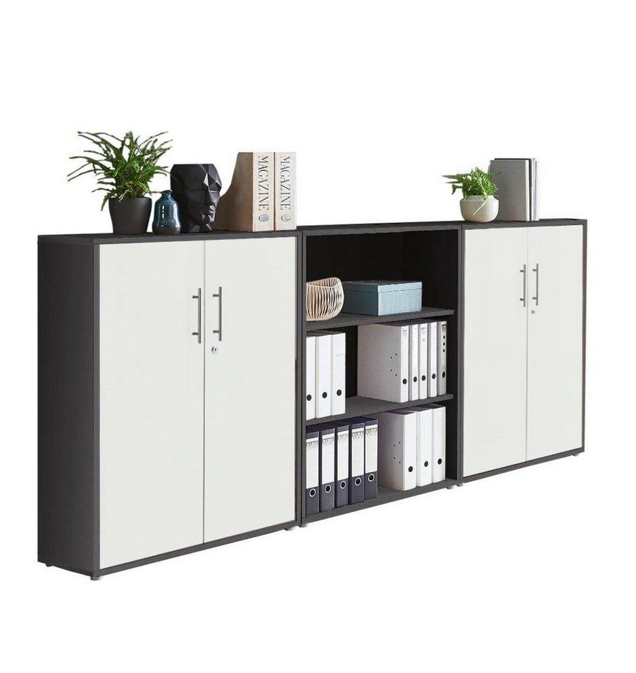 moebel-dich-auf Aktenschrank OFFICE EDITION (Set 9, Büroschrank abschließbar mit Metallgriffen) Made in Germany von moebel-dich-auf