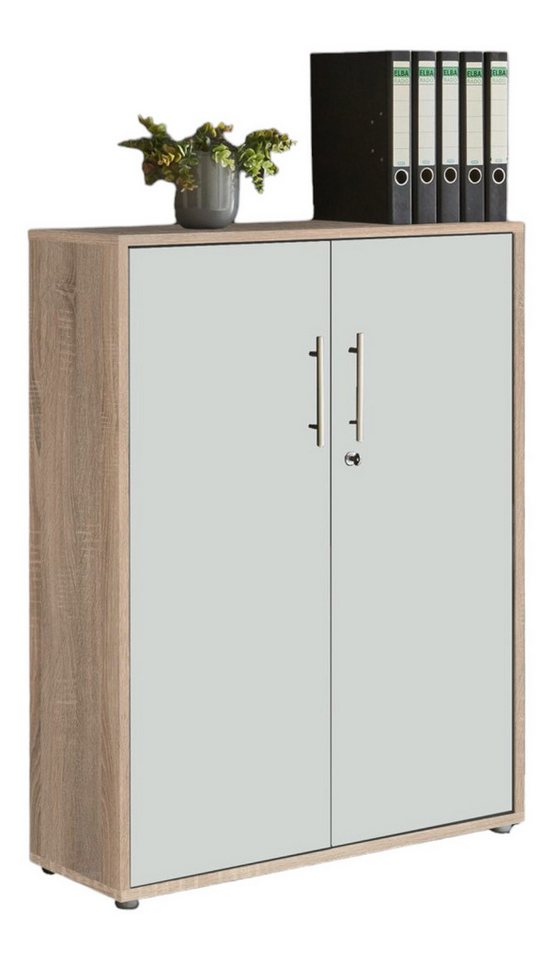 moebel-dich-auf Aktenschrank OFFICE EDITION (abschließbar, Metallgriffe, 3 Fächer) Made in Germany von moebel-dich-auf