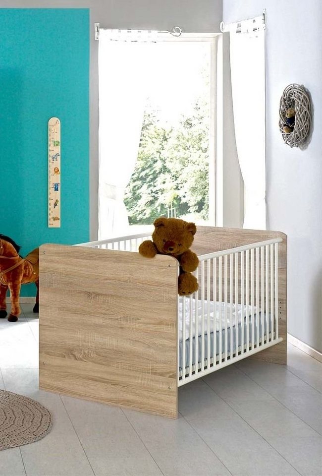 moebel-dich-auf Babyzimmer-Komplettset ELISA Babybett, (Babyzimmer Kinderzimmer Babybett, Babybett + Lattenrost), optional mit Matratze und Umbauseiten-Set von moebel-dich-auf