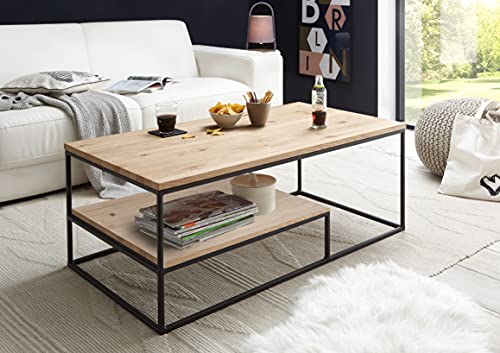 moebel-dich-auf Couchtisch THORE 2 Wohnzimmertisch Sofatisch mit Tischplatte und Ablageplatte in Eiche massiv B/H/T: 110 x 42 x 60 cm moebel-dich-auf Couchtisch THORE 2 Wohnzimmertisch Sofatisch mit Tischplatte und Ablageplatte in Eiche massiv B/H/T: 110 x 42 x 60 cm von moebel-dich-auf