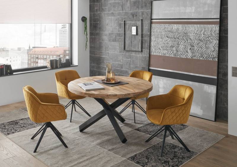 moebel-dich-auf Esszimmer-Set ACE, (Set, Esstisch mit 4 Stühlen), Mango Massiv, Küchentisch Sitzgruppe von moebel-dich-auf