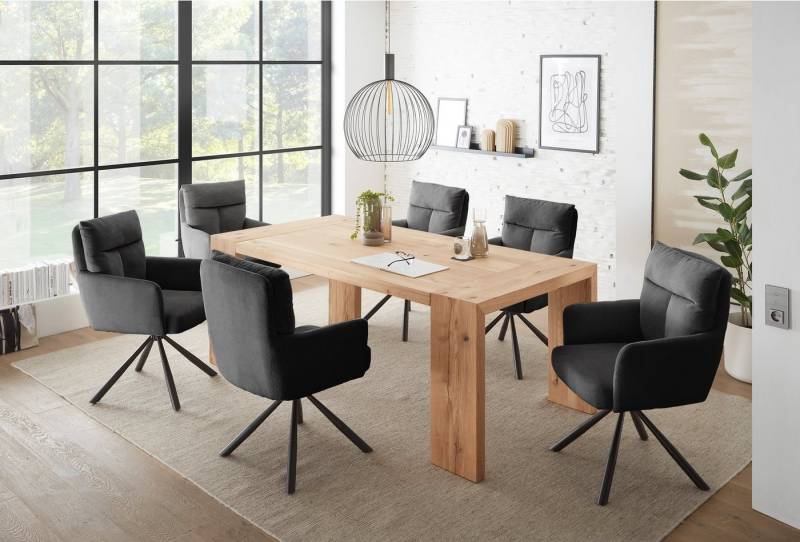 moebel-dich-auf Esszimmer-Set Alassio, (Set, 7-St., Tisch mit 4 oder 6 Stühlen), bestehend aus 4 oder 6 Sesseln und 1 Tisch, mit bequemer Polsterung von moebel-dich-auf