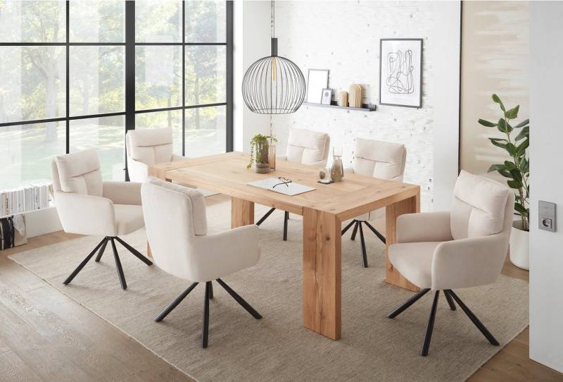 moebel-dich-auf Esszimmer-Set Alassio, (Set, 7-St., Tisch mit 4 oder 6 Stühlen), bestehend aus 4 oder 6 Sesseln und 1 Tisch, mit bequemer Polsterung von moebel-dich-auf