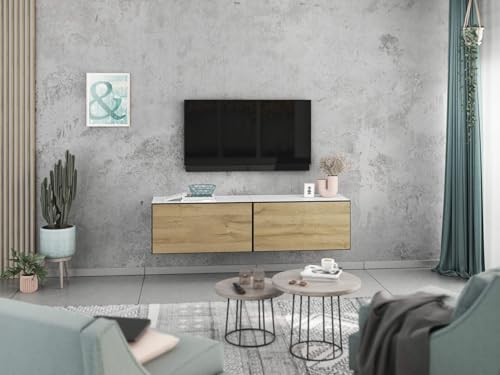 moebel-dich-auf Lowboard VARIANTO 1, Schrank Set, weiß/Evoke Eiche griffloses TV-Board, 2 TLG., 152 cm hängend moebel-dich-auf Lowboard VARIANTO 1, Schrank Set, weiß/Evoke Eiche griffloses TV-Board, 2 TLG., 152 cm hängend von moebel-dich-auf