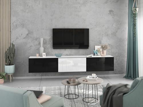 moebel-dich-auf Lowboard VARIANTO 4, Schrank Set, weiß matt/schwarz Hochglanz/weiß Hochglanz 3 TLG., 228 cm hängend moebel-dich-auf Lowboard VARIANTO 4, Schrank Set, weiß matt/schwarz Hochglanz/weiß Hochglanz 3 TLG., 228 cm hängend von moebel-dich-auf