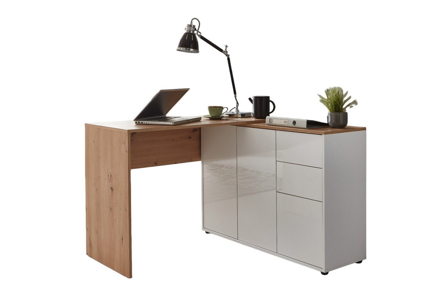 moebel-dich-auf Schreibtisch BEN 10 (Home-Office, in verschiedenen Farben), Push-to-open-Funktion von moebel-dich-auf