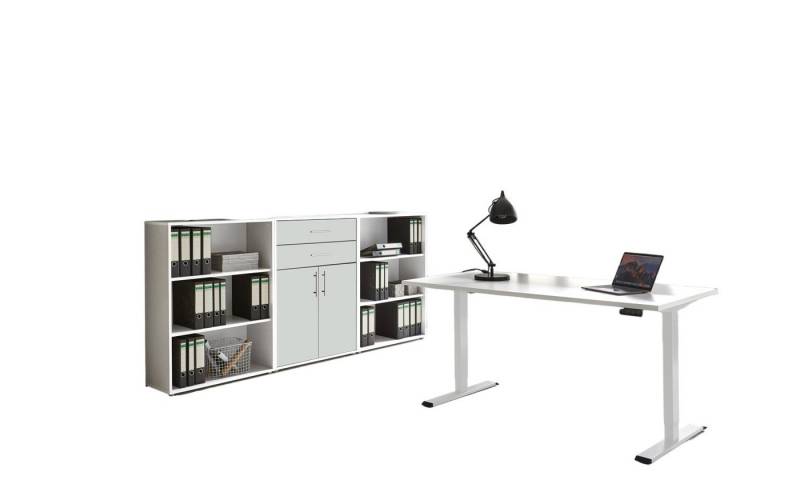 moebel-dich-auf Büromöbel-Set e-OFFICE EDITION, (Büromöbel-Set, Set 13, elektrisch höhenverstellbarer Schreibtisch + Aktenschränke), stufenlos verstellbar 69-119 cm, mit Memory-Funktion von moebel-dich-auf