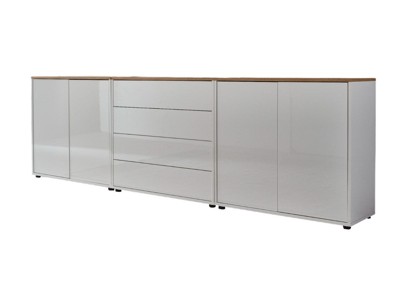 moebel-dich-auf Sideboard BEN Set 5 (4 Türen & 4 Schubkästen, in verschiedenen Farben), Push-to-open-Funktion von moebel-dich-auf