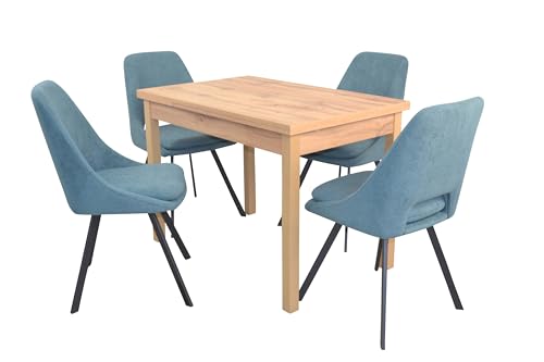 moebel direkt online 5tlg. Tischgruppe bestehend aus 4 Stühlen und 1 Esstisch schwarz von moebel direkt online