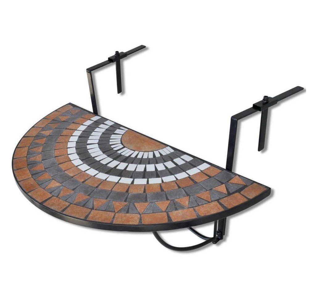 moebel-direkt-online Balkonhängetisch Bodo (1-St., 1 Tisch), Tischplatte aus Mosaikstücken in terracottafarben von moebel-direkt-online