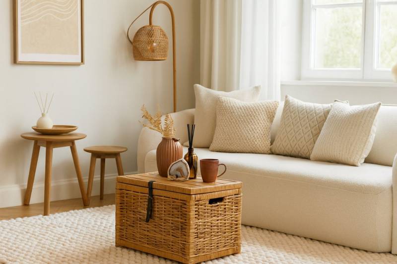 moebel-direkt-online Couchtisch Ashton, Aus Rattangeflecht, aufwendig handgeflochten von moebel-direkt-online