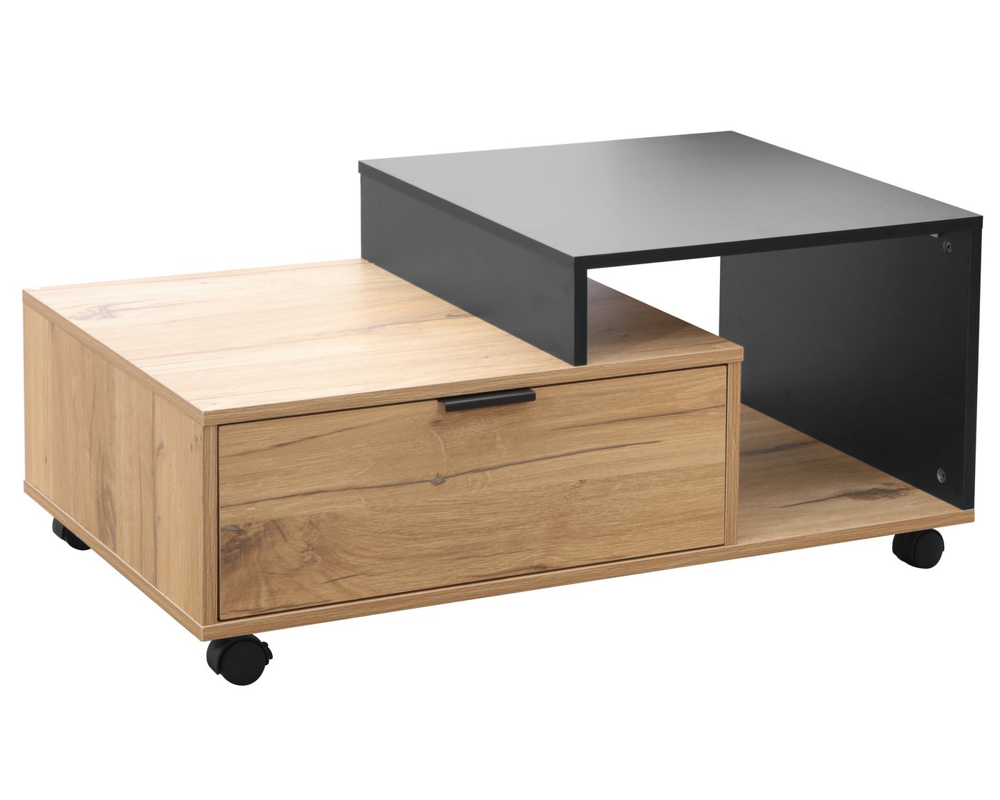 moebel-direkt-online Couchtisch In drei Dekorfarben, mit Rollen (mit Schublade), Breite 90 cm von moebel-direkt-online
