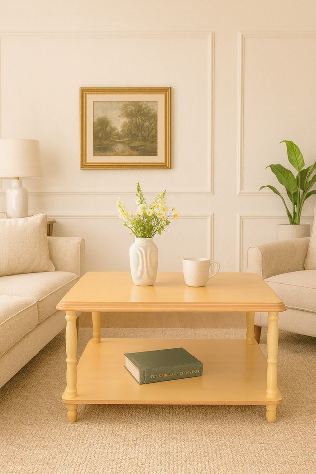 moebel-direkt-online Couchtisch Martha, gedrechselte Holzbeine von moebel-direkt-online