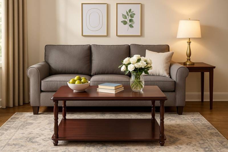 moebel-direkt-online Couchtisch Martha, gedrechselte Holzbeine von moebel-direkt-online