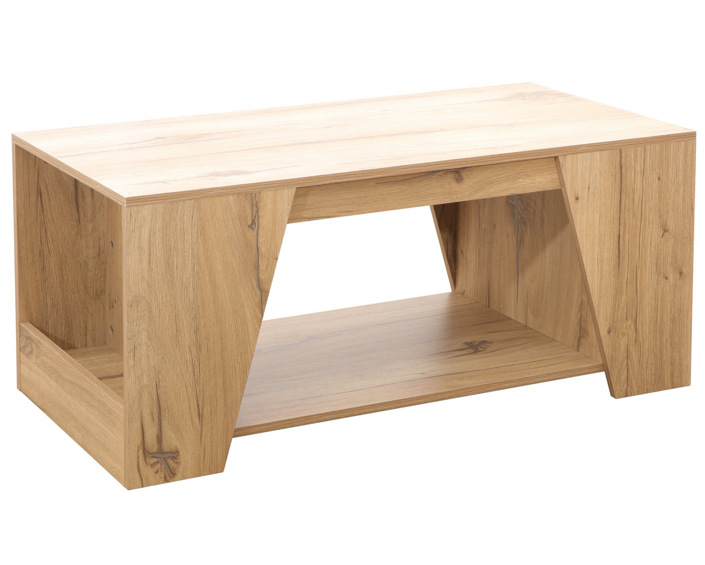 moebel-direkt-online Couchtisch Mit seitlichen Ablagen von moebel-direkt-online