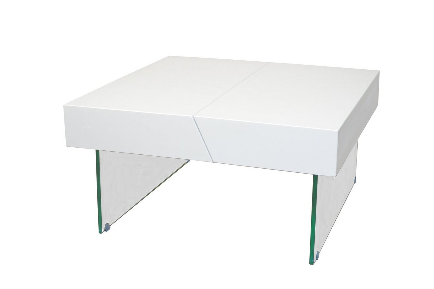 moebel-direkt-online Couchtisch Tom, Sicherheits-Klarglasplatten als Standfuß, Tischplatte geteilt von moebel-direkt-online