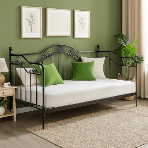 moebel direkt online Day-Bed / Einzelbett / Metallbett schwarz von moebel direkt online