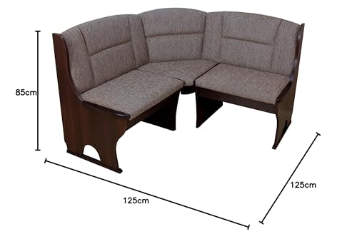 moebel direkt online Eckbank 125x125 cm Madrid buche Natur/Bordeauxrot von moebel direkt online