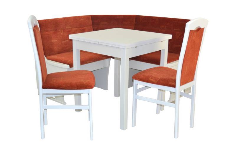 moebel-direkt-online Eckbankgruppe 4tlg. Eckbankgruppe in zwei Farben, (Spar-Set, 4tlg. Set), Stühle aus Massivholz von moebel-direkt-online