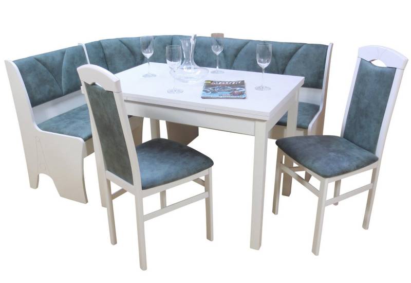 moebel-direkt-online Eckbankgruppe 4tlg. Eckbankgruppe wahlweise mit Tisch mit Auszug oder ohne, (Spar-Set, 4tlg. Set), Eckbank mit Stauraumfunktion von moebel-direkt-online