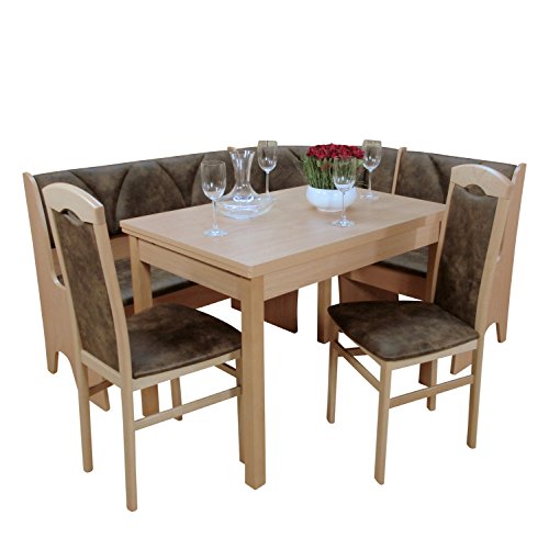 moebel direkt online Eckbankgruppe "Halle II " - Sparangebot ! buche natur/schoko vintage von moebel direkt online