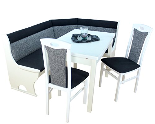 moebel direkt online Eckbankgruppe "Madrid II" - Sparangebot ! weiß/schwarz-grau meliert moebel direkt online Eckbankgruppe "Madrid II" - Sparangebot ! weiß/schwarz-grau meliert von moebel direkt online