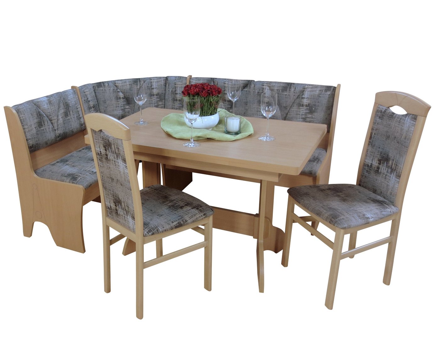 moebel-direkt-online Eckbankgruppe Nala 1, (4tlg. Eckbankgruppe), Esstisch mit Auszugsfunktion von moebel-direkt-online