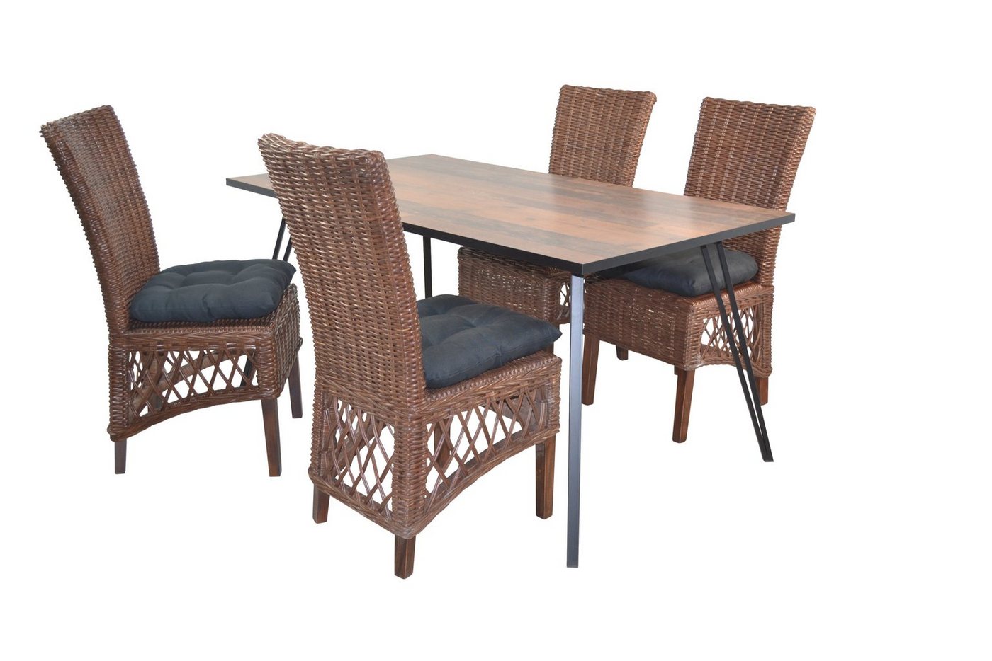 moebel-direkt-online Essgruppe 5teilige Tischgruppe, (Spar-Set, 5teiliges Set), Stühle inklusive Kissenauflagen von moebel-direkt-online