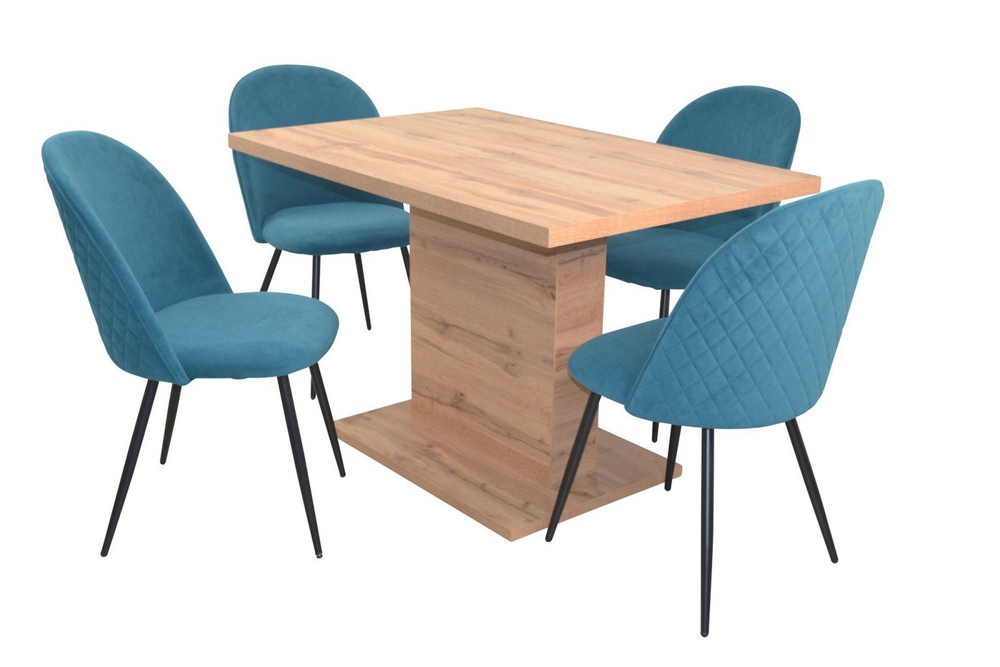 moebel-direkt-online Essgruppe 5teilige Tischgruppe, bestehend aus Esstisch, ausziehbar und 4 Stühlen, (Spar-Set, 5teiliges Set) von moebel-direkt-online