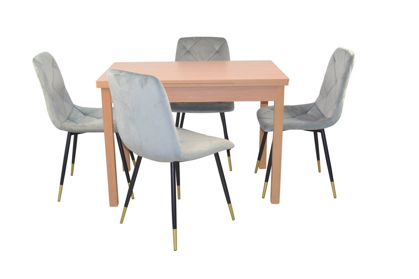 moebel-direkt-online Essgruppe 5teilige Tischgruppe, bestehend aus Esstisch ausziehbar und 4 Stühlen, (Spar-Set, 5tlg. Set) von moebel-direkt-online
