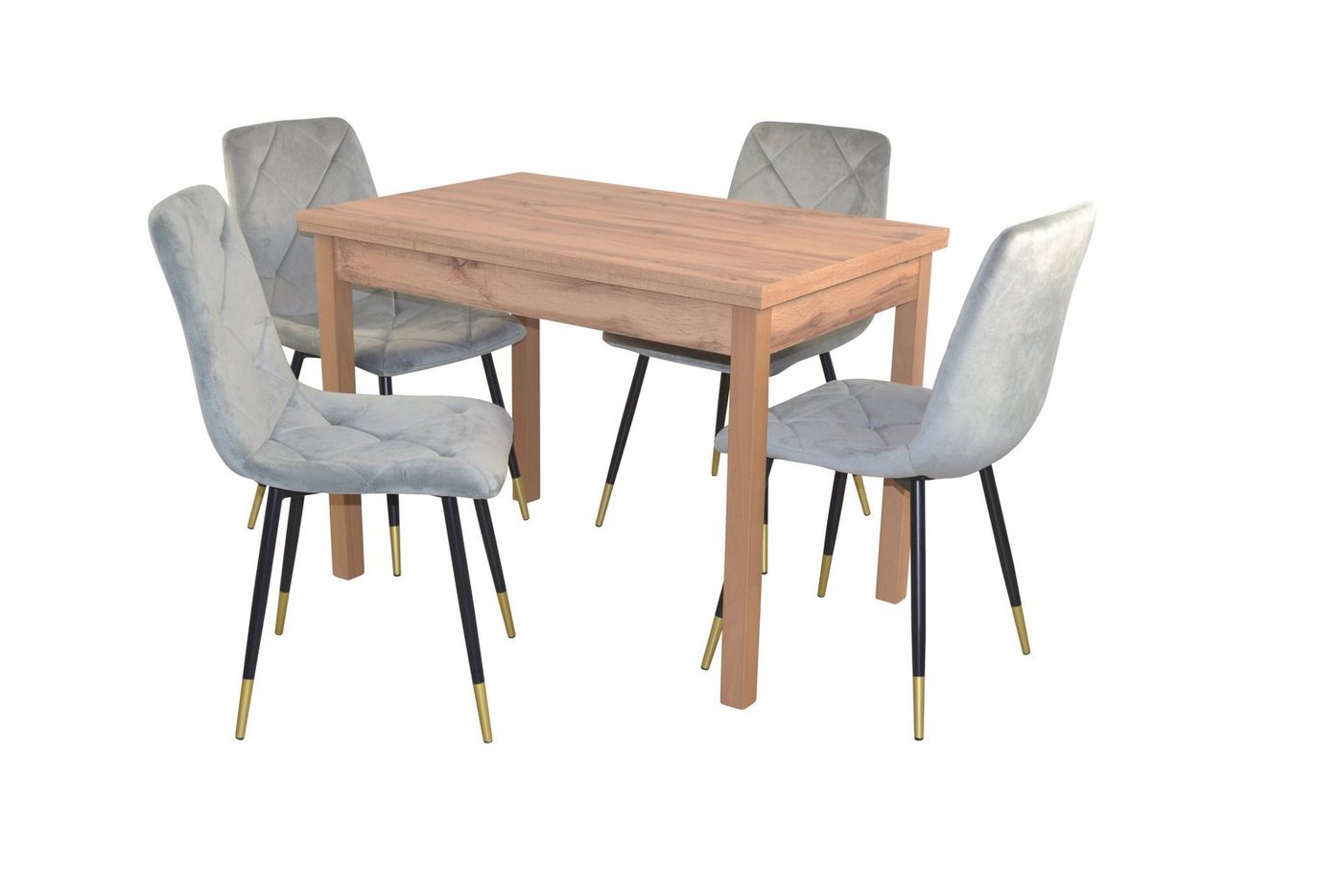 moebel-direkt-online Essgruppe 5teilige Tischgruppe, bestehend aus Esstisch ausziehbar und 4 Stühlen, (Spar-Set, 5tlg. Set) von moebel-direkt-online