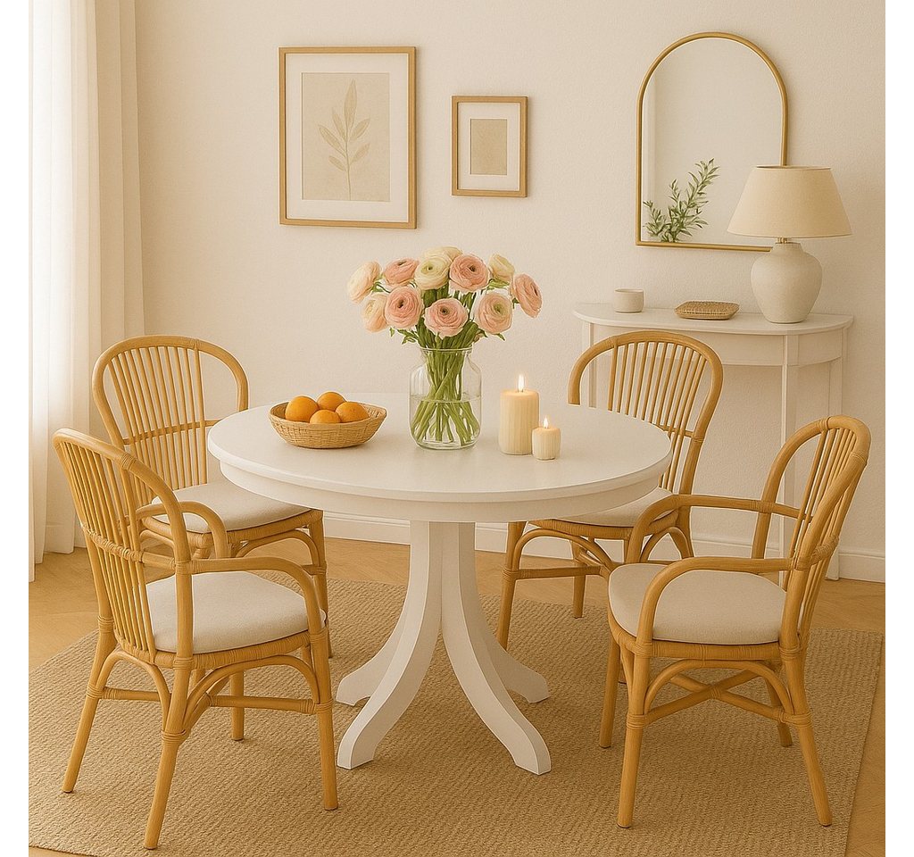 moebel-direkt-online Essgruppe 5tlg. Tischgruppe bestehend aus Esstisch ausziehbar und vier Stühlen, (Spar-Set) von moebel-direkt-online