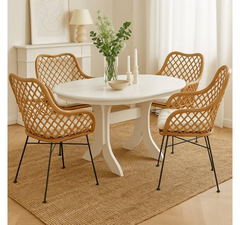 moebel-direkt-online Essgruppe 5tlg. Tischgruppe bestehend aus Esstisch und Stühlen, (Spar-Set, 5tlg. Set) von moebel-direkt-online