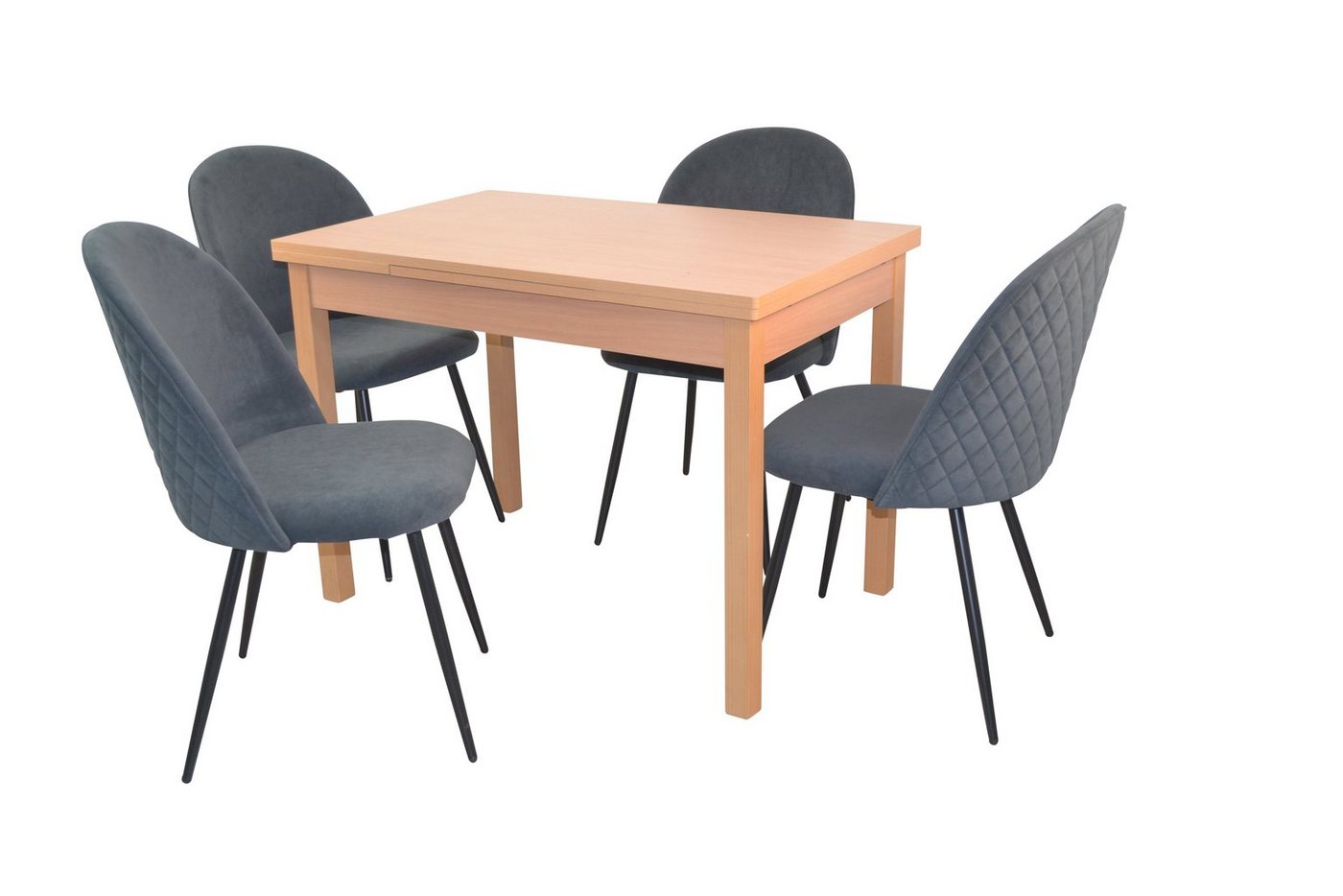 moebel-direkt-online Essgruppe Nala, (Spar-Set, 5tlg. Set (Esstisch ausziehbar mit 4 Stühlen) von moebel-direkt-online