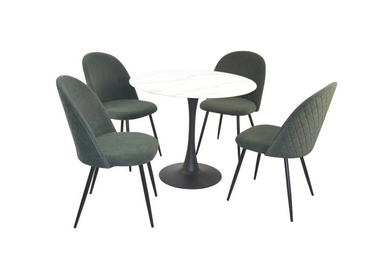 moebel-direkt-online Essgruppe Tischgruppe 5teilig, bestehend aus einen Esstisch, vier Stühlen, (Spar-Set, 5teilges Set) von moebel-direkt-online