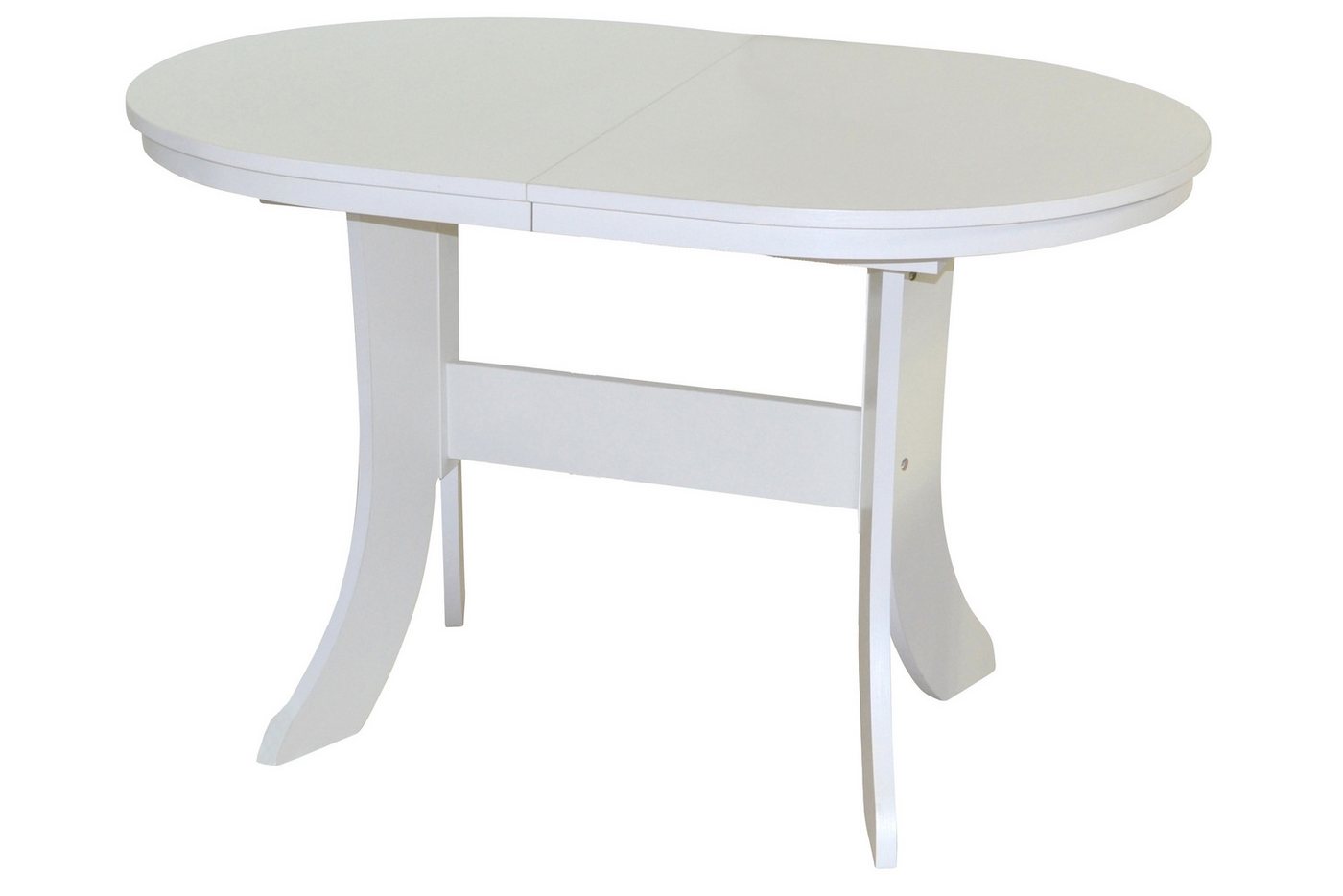 moebel-direkt-online Esstisch Auszugs-Esstisch oval, von 120 cm bis auf 160 cm ausziehbar, Tischplatte ausziehbar. Einlegeplatte unter der Tischplatte von moebel-direkt-online