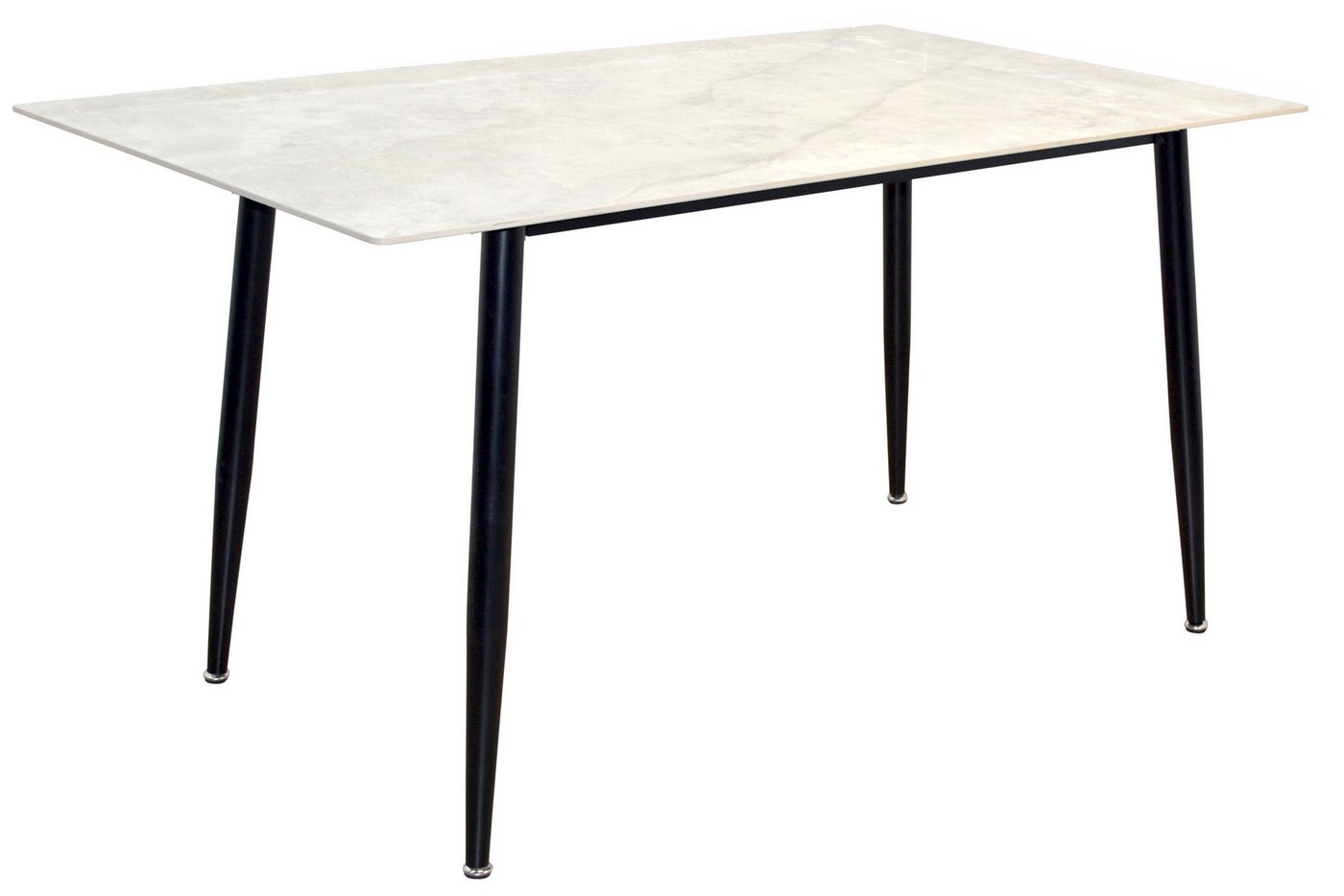 moebel-direkt-online Esstisch mit großer Steinplatte 140x80 cm, Tischplatte aus gesintertem Stein von moebel-direkt-online