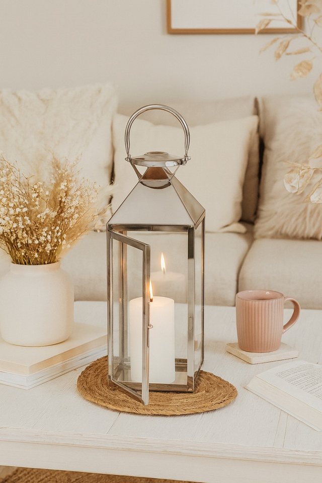 moebel-direkt-online Kerzenlaterne Standlaterne, silberfarben moebel-direkt-online Kerzenlaterne Standlaterne, silberfarben von moebel-direkt-online