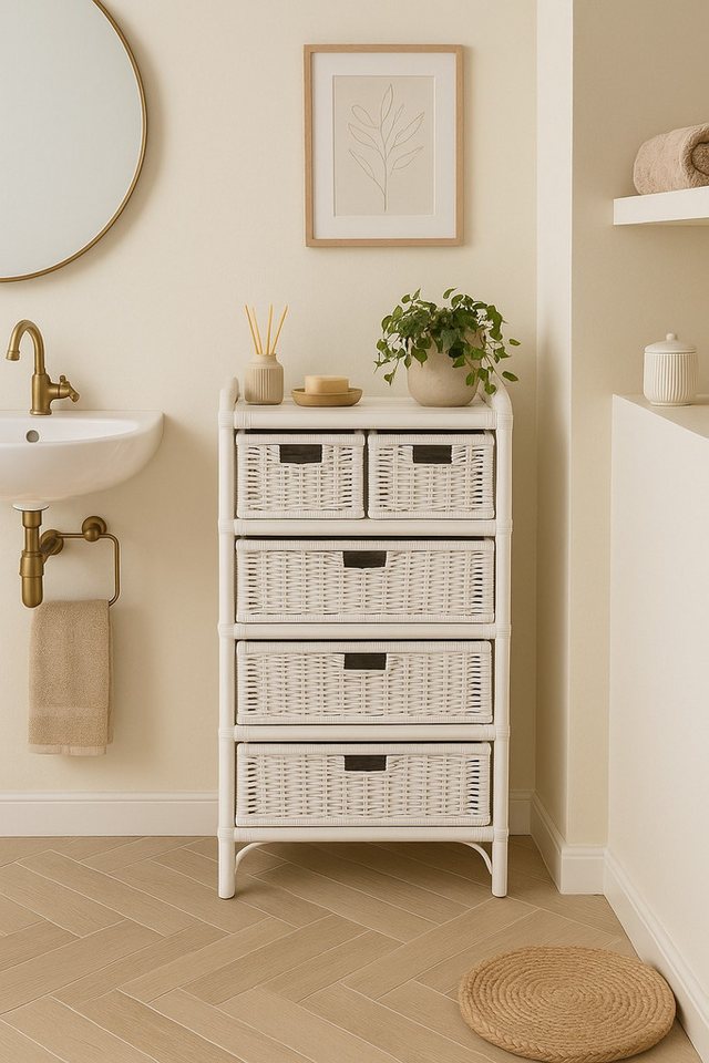 moebel-direkt-online Regal Rattanregal in drei Größen, handgeflochten, Handgeflochten von moebel-direkt-online