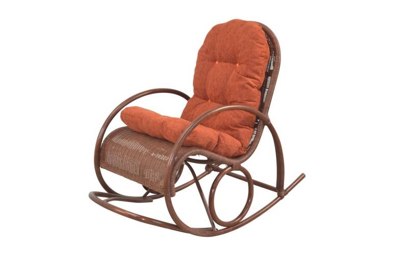 moebel-direkt-online Schaukelstuhl Luisa (Inklusive Kissenauflage), Naturmaterial Rattan von moebel-direkt-online