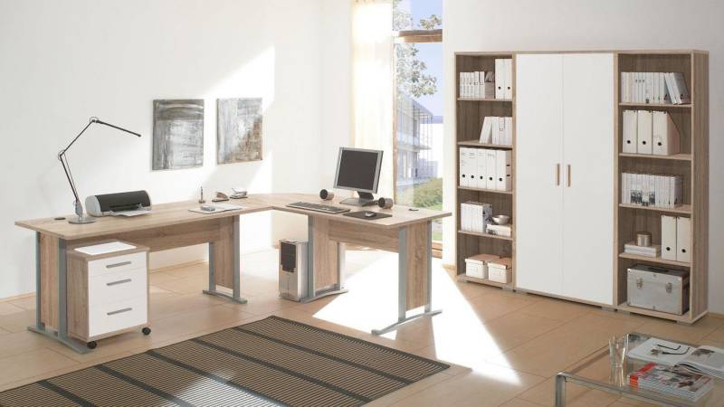 möbel-direkt.de Aktenregal Office Line, Komplett Set 5-tlg., MDF- Oberflächen, pflegeleicht und strapazierfähig von möbel-direkt.de
