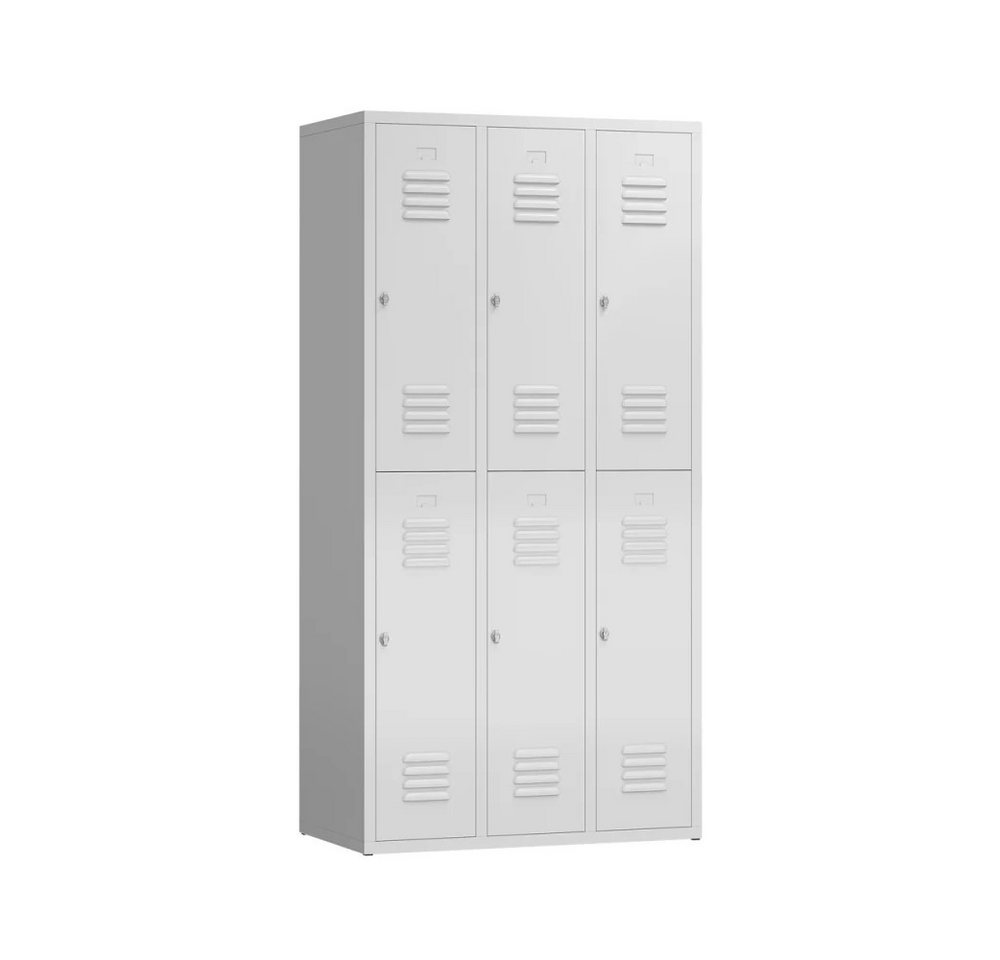 möbel-direkt.de Garderobenschrank Metallspind ClassiX Double Basic (komplett Set, 1-St., 1 Stück) Komplett montiert und verschweißt von möbel-direkt.de