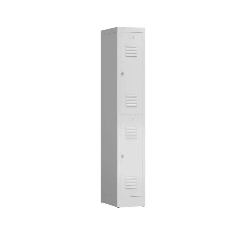 möbel-direkt.de Garderobenschrank Metallspind ClassiX Double Basic (komplett Set, 1-St., 1 Stück) Komplett montiert und verschweißt von möbel-direkt.de