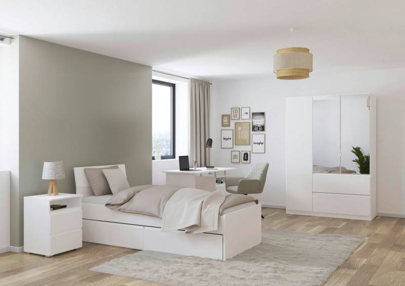 möbel-direkt.de Jugendzimmer-Set Joel, (Komplett Set, 4-St., verschiedenen Zusammenstellungen wählbar), grifflose Optik, Push-to-open-Funktion von möbel-direkt.de
