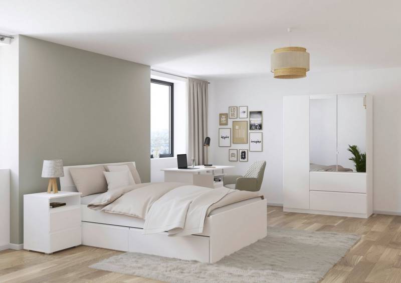 möbel-direkt.de Jugendzimmer-Set Joel, (Komplett Set, 4-St., verschiedenen Zusammenstellungen wählbar), grifflose Optik, Push-to-open-Funktion von möbel-direkt.de